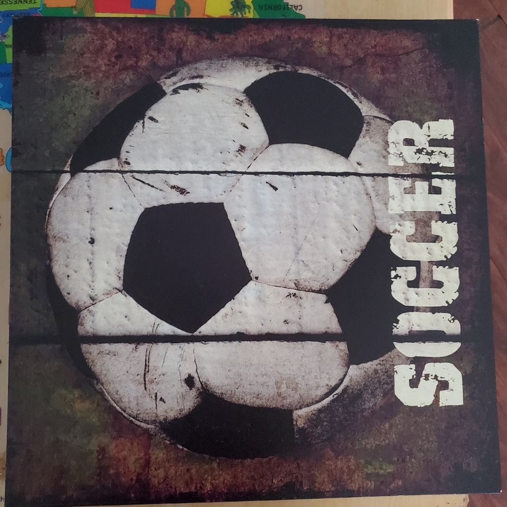 Baseball football soccer and basketball canvas art